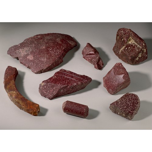 46. Collection of Imperial Porphyry Fragments, including Architectural Elements and Paving